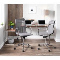 Lumisource OFC-MIRAGE SV Mirage Contemporary Office Chair in Chrome and Silver